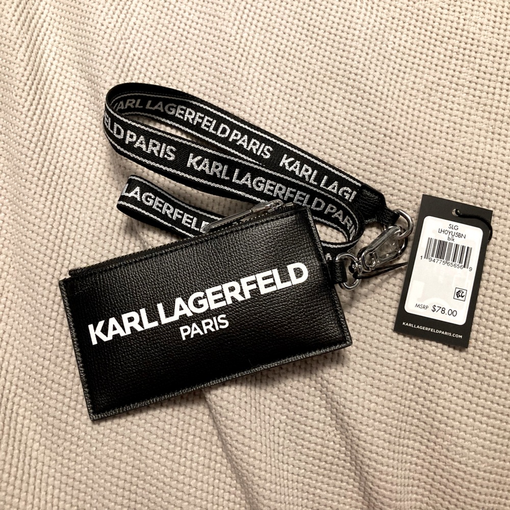 NWT Karl Lagerfeld Paris Wallet with Lanyard